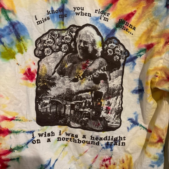 Jerry Garcia China Cat Sunflower Tie-Dye Long Sleeve Tee - Picture 3 of 4